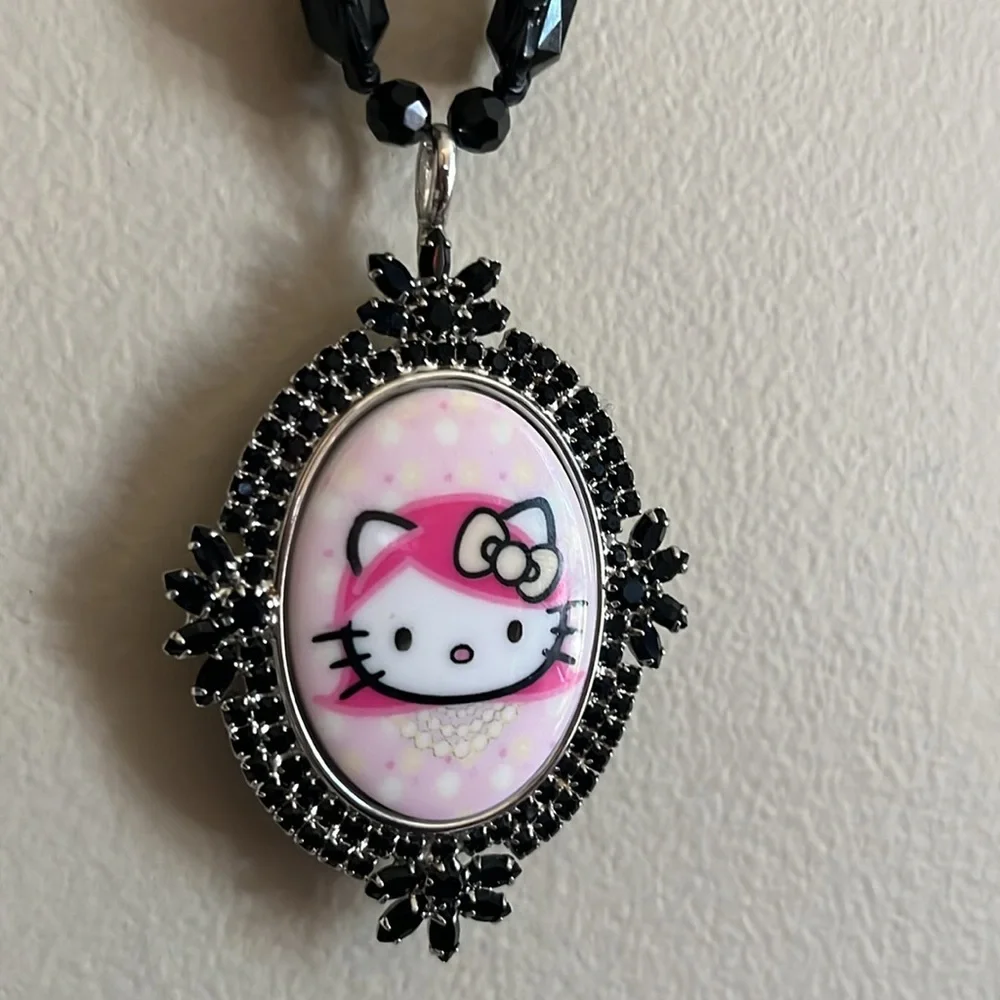 Tarina Tarantino Hello Kitty Pink Head Necklace - Picture 4 of 13
